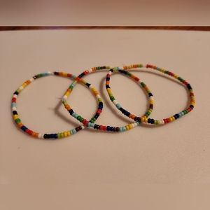 Handmade Multi-colored Mini Sead Bead Bracelet Set